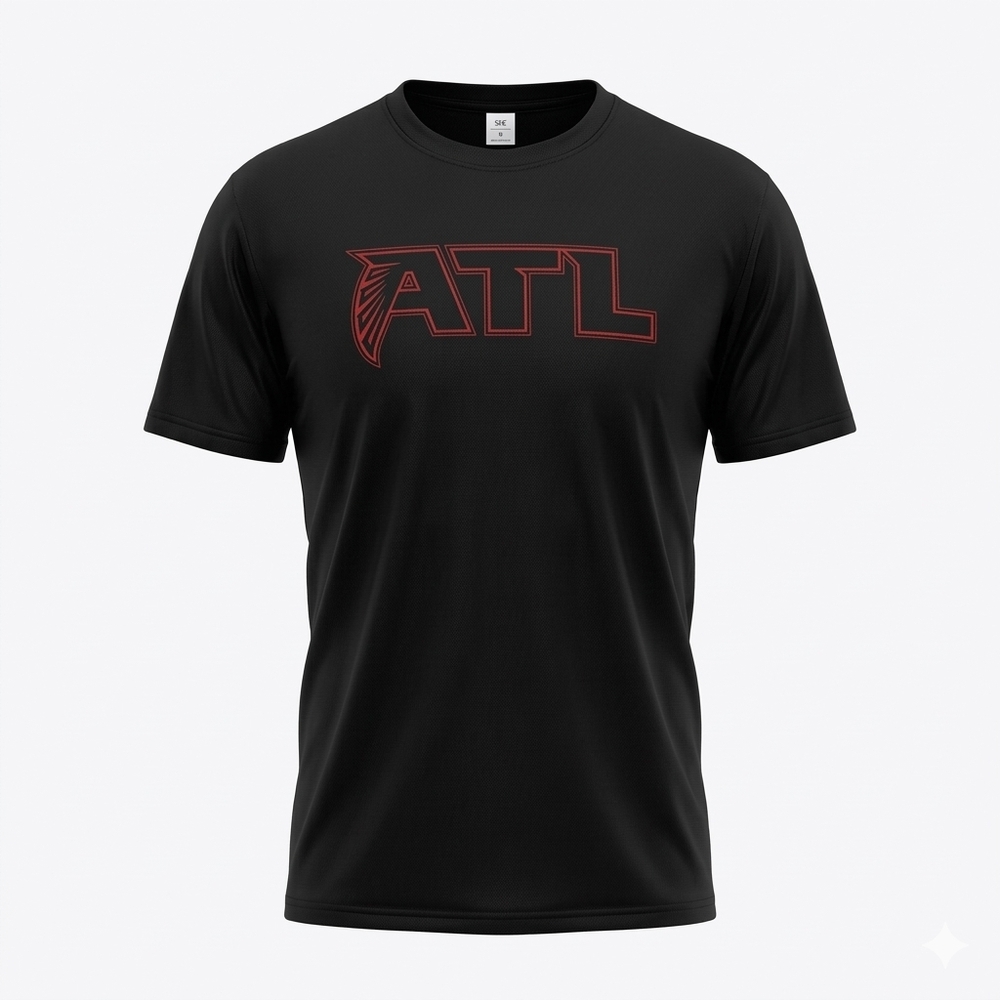ATL Atlanta Falcons‎ Red Logo Performance T-Shirt Size Medium